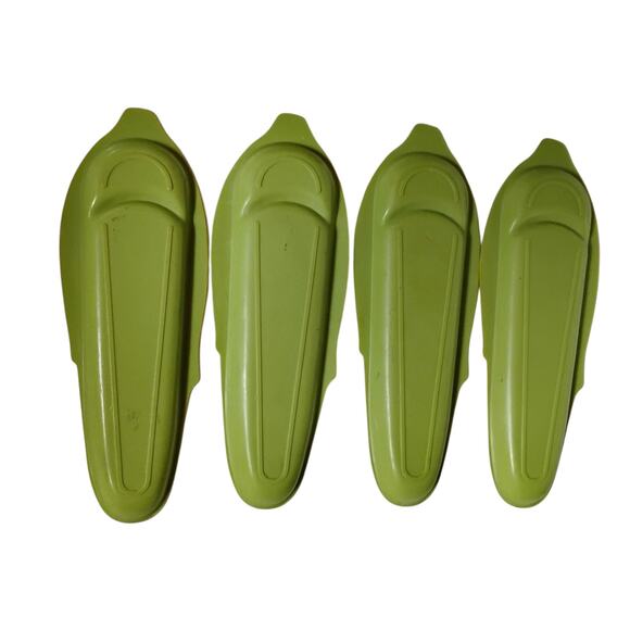 🌽Vintage Set Of 4 Corn on the Cob Trays Holders Nostalgic Novelty Picnic Dining - Picture 3 of 10